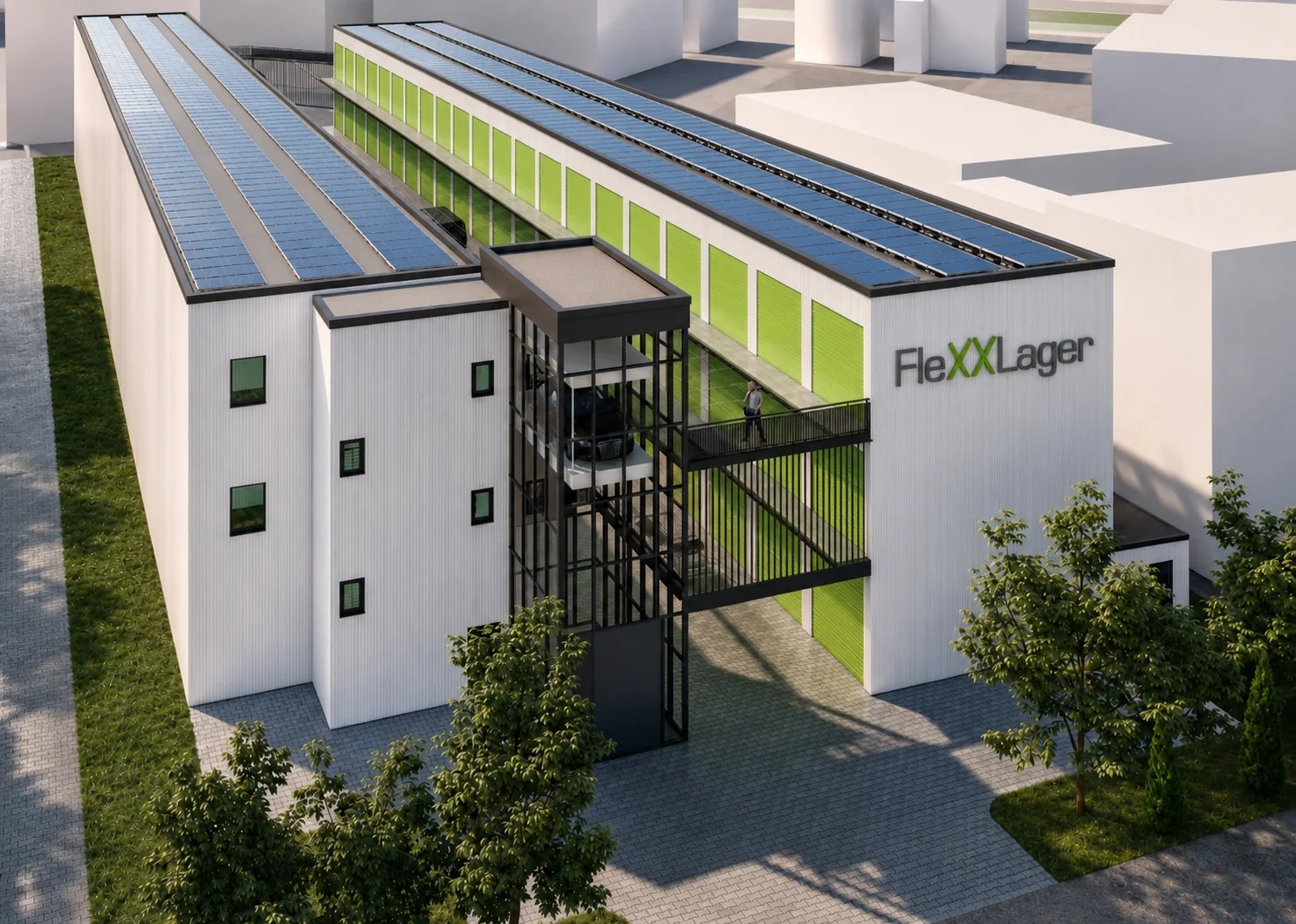Projektvisualisierung FleXXLager Münster am Köstendeel 17